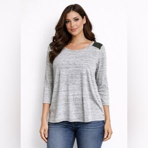 Woman Within Green 3/4 Sleeve Tee 18/20